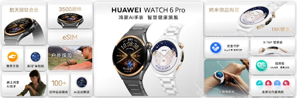 鸿蒙智慧体验再进阶，HUAWEI WATCH 6系列正式发布